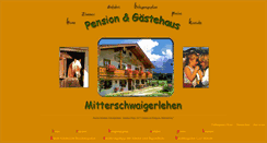 Desktop Screenshot of pension-mitterschwaigerlehen-koenigssee.de